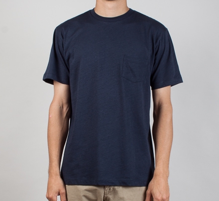 Sunspel Relaxed Fit Pocket T-Shirt (Navy)