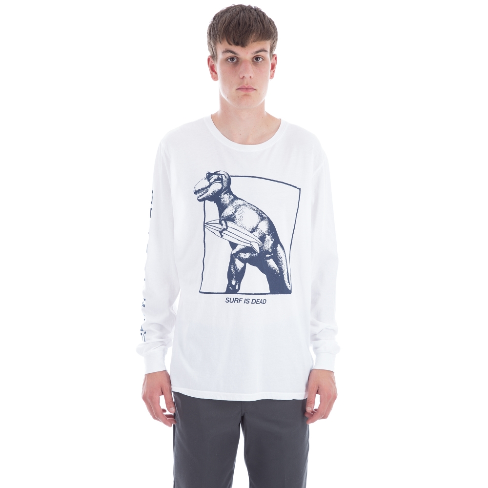 Surf Is Dead Really Dead Long Sleeve T-Shirt (White)