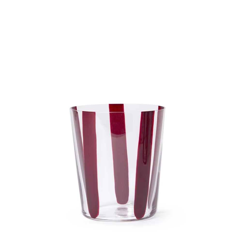 The Conran Shop Nova Stripe Set of 4 360ml (Burgundy)