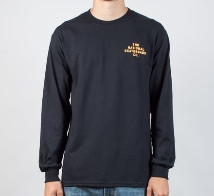 The National Skateboard Co. Fade Long Sleeve T-Shirt (Black)