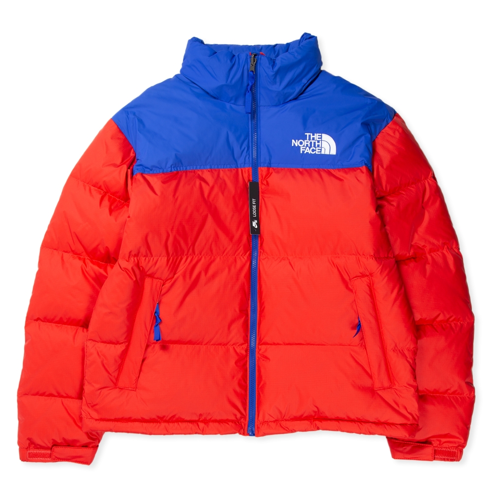 The North Face 1996 Retro Nuptse Jacket (Horizon Red/TNF Blue ...