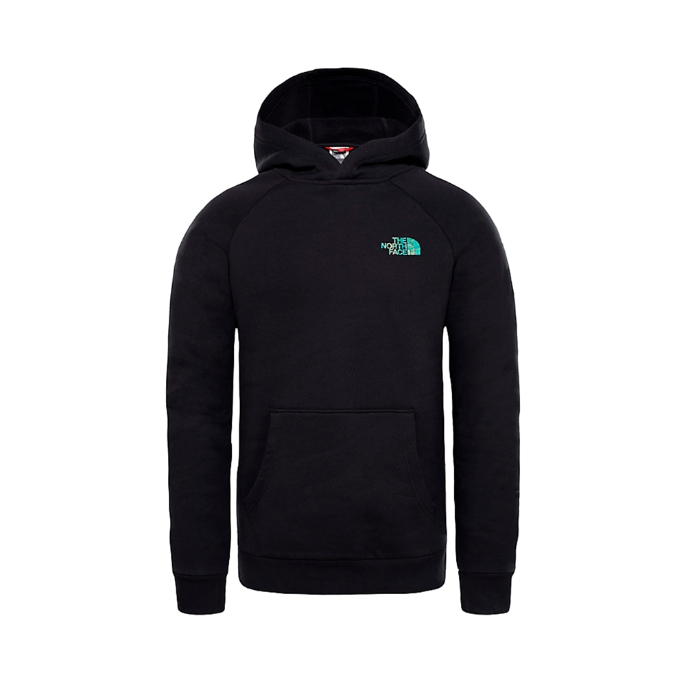 The North Face Red Box Raglan Pullover Hooded Sweatshirt 'Iridescent Collection' (TNF Black/Iridescent Multi)