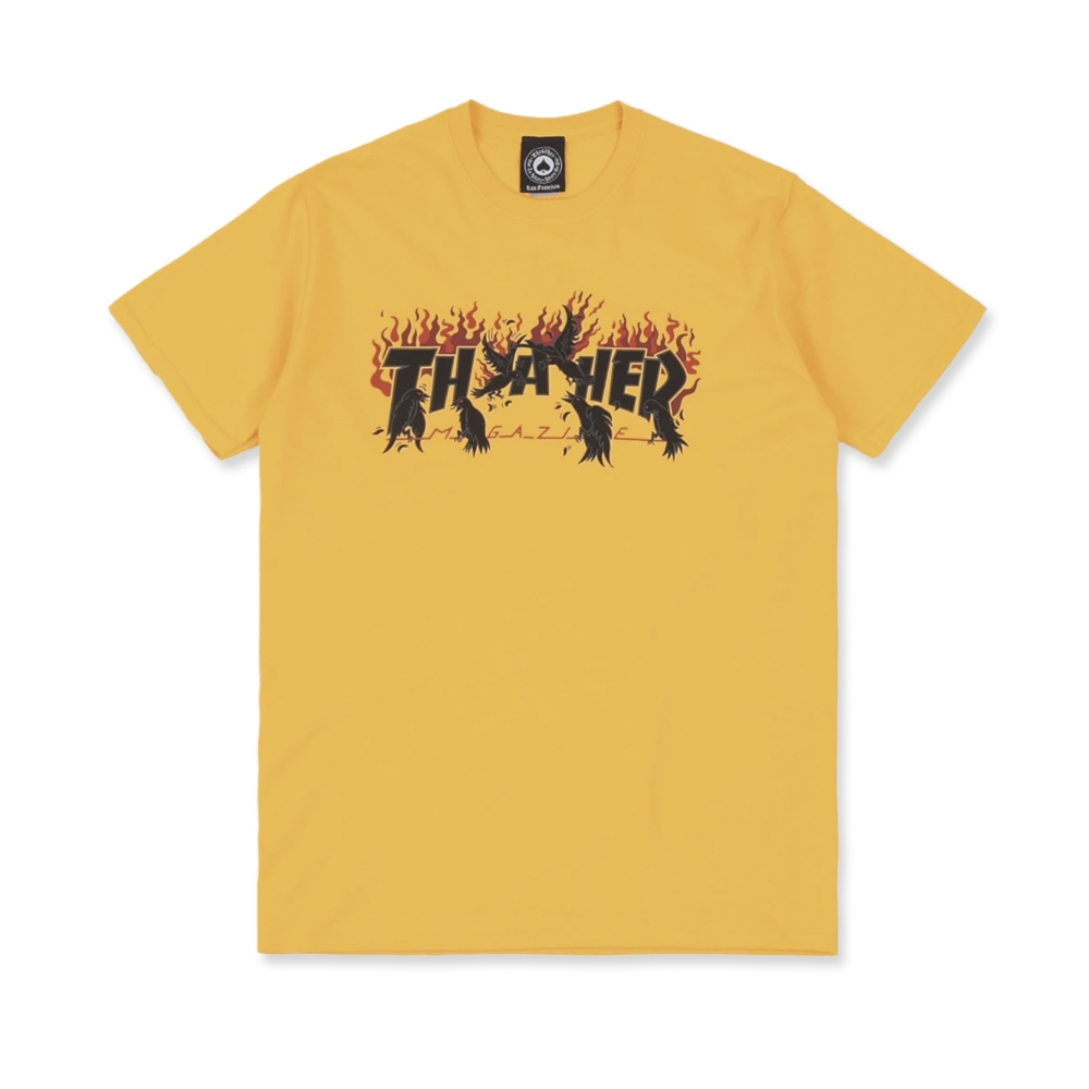 Thrasher Crows T-Shirt (Gold)
