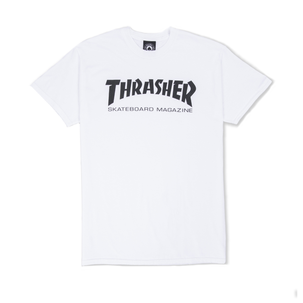 Thrasher Logo T-Shirt (White/Black) - THR-TEE-WHT - Consortium