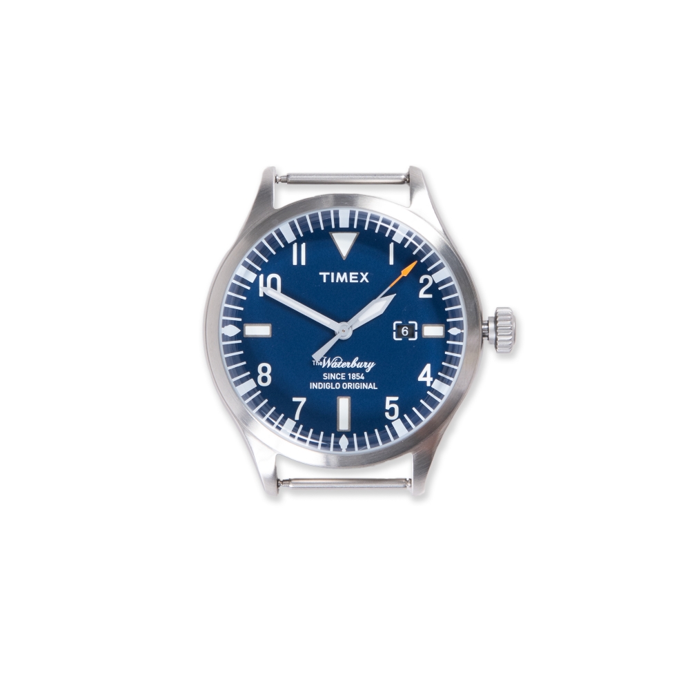 Timex Archive Waterbury Date Watch Head (Stainless Steel/Blue Dial)