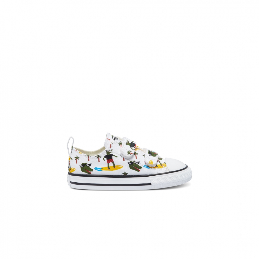 Toddlers' Converse Croco Surf Easy-On Chuck Taylor All Star 2V Ox (White/Multi/Black)