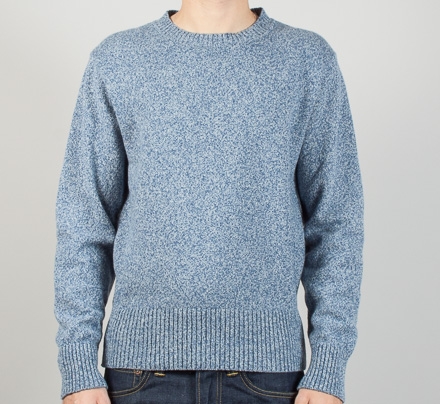 Universal Works Crew Sweater (Blue Marle Wool)