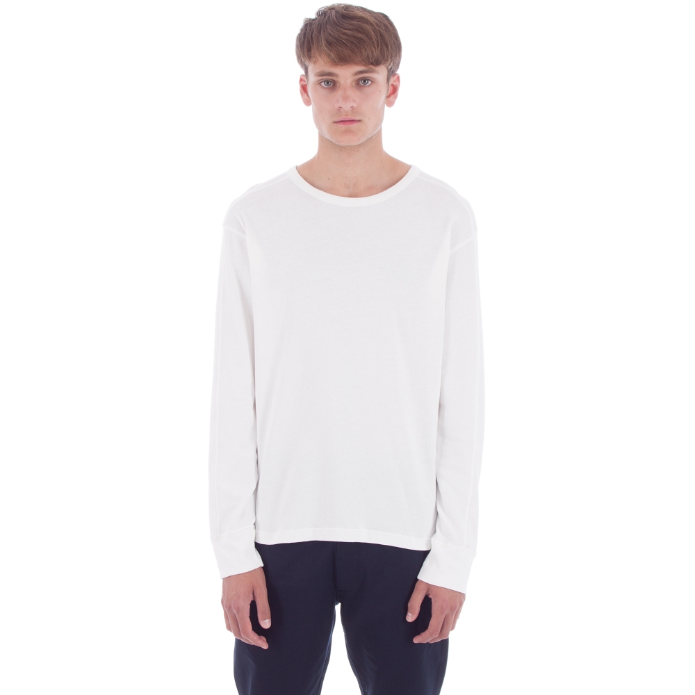 Universal Works Home Long Sleeve T-Shirt (Natural Lux Jersey Cotton)