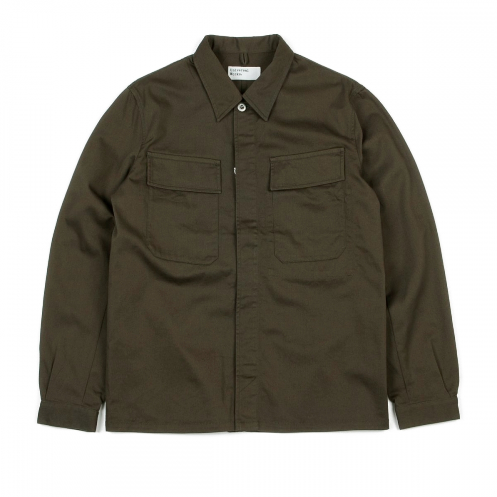 Universal Works Military Work Shirt (Olive Cotton Twill)