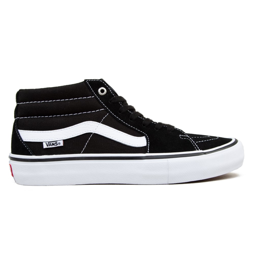 Vans sk8 mid pro black best sale