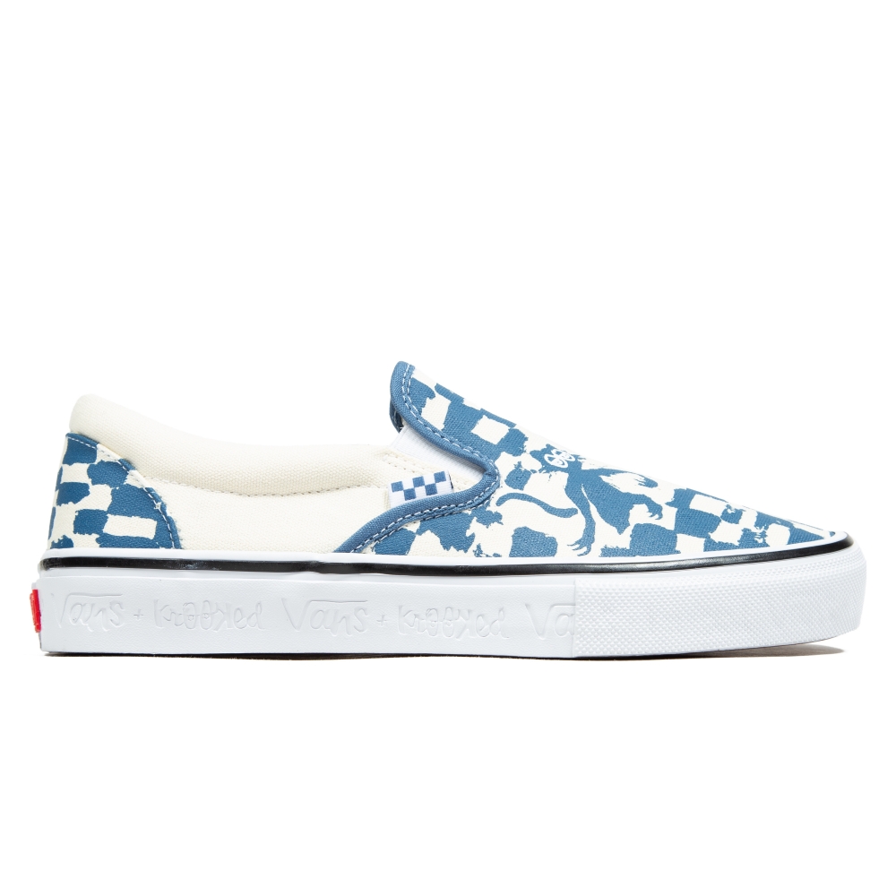 Vans Skate x Krooked by Natas for Ray Slip-On (Blue)