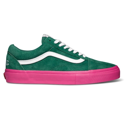 vans green and pink