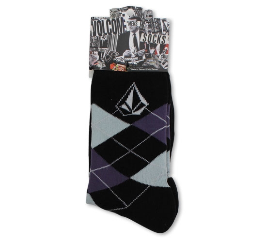 Volcom Men's Socks - Argyle (Black)