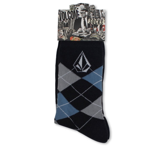 Volcom Men's Socks - Argyle (Dark Navy)