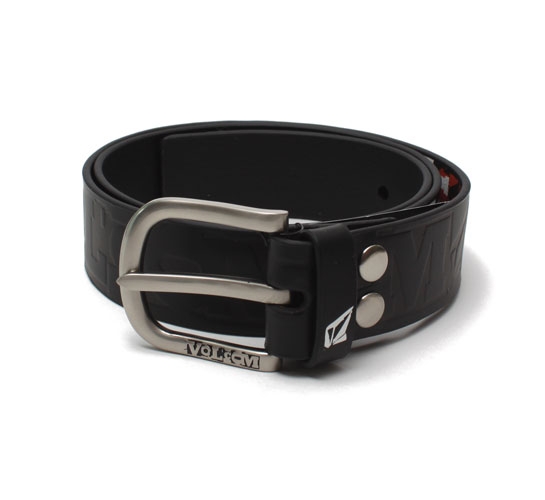 Volcom Men's Belt - Volcom The Assortment Leather Belt (Black)