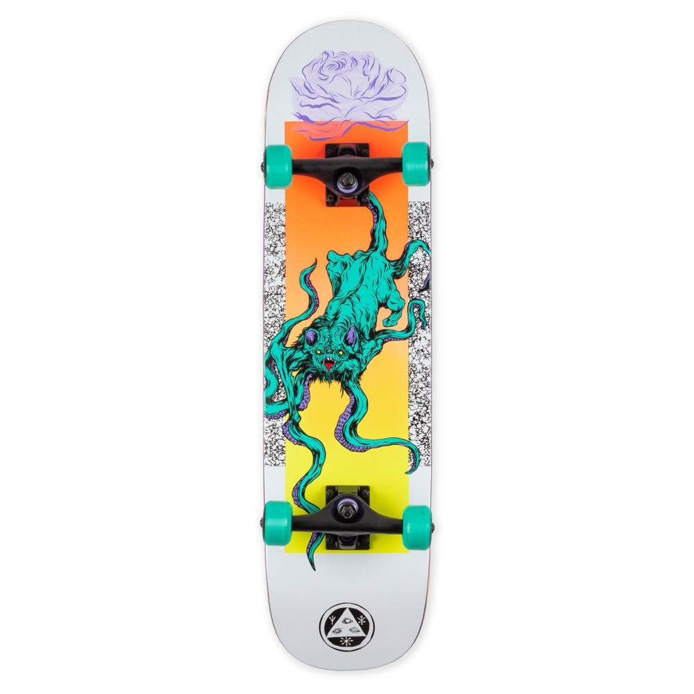 Welcome Bactocat Bunyip Complete Skateboard 8.0" (White)