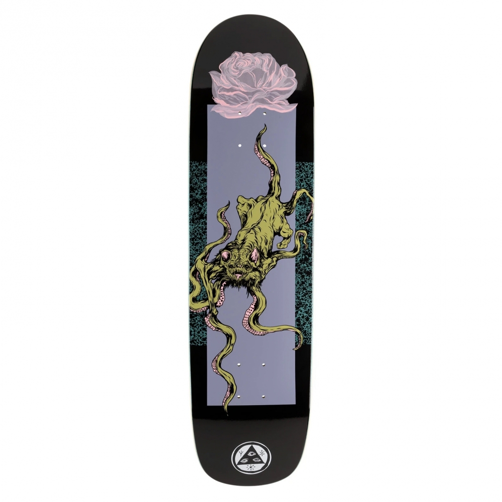 Welcome Bactocat Son of Planchette Skateboard Deck 8.38" (Black/Lavender)