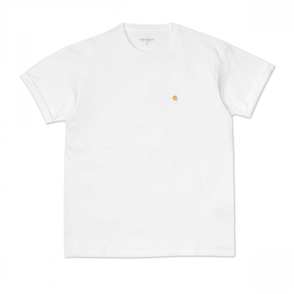 Women's Carhartt WIP Chase T-Shirt (White/Gold)