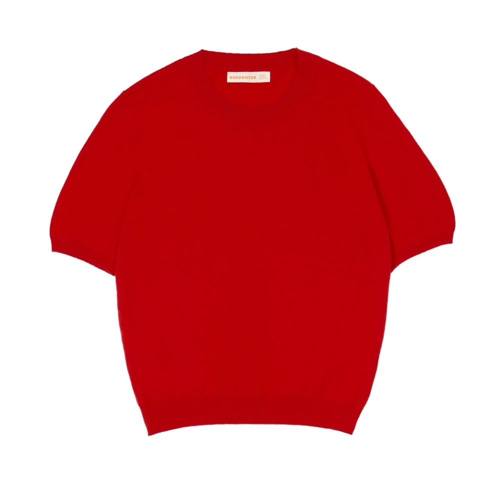 Women's &Daughter Emer Cashmere T-Shirt (Poppy Red)