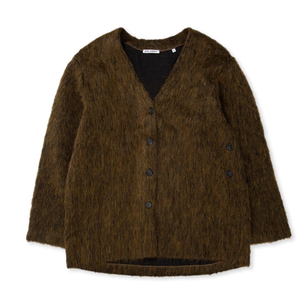 Women's Our Legacy Mid Line Cardigan (Olive Melange Mohair)