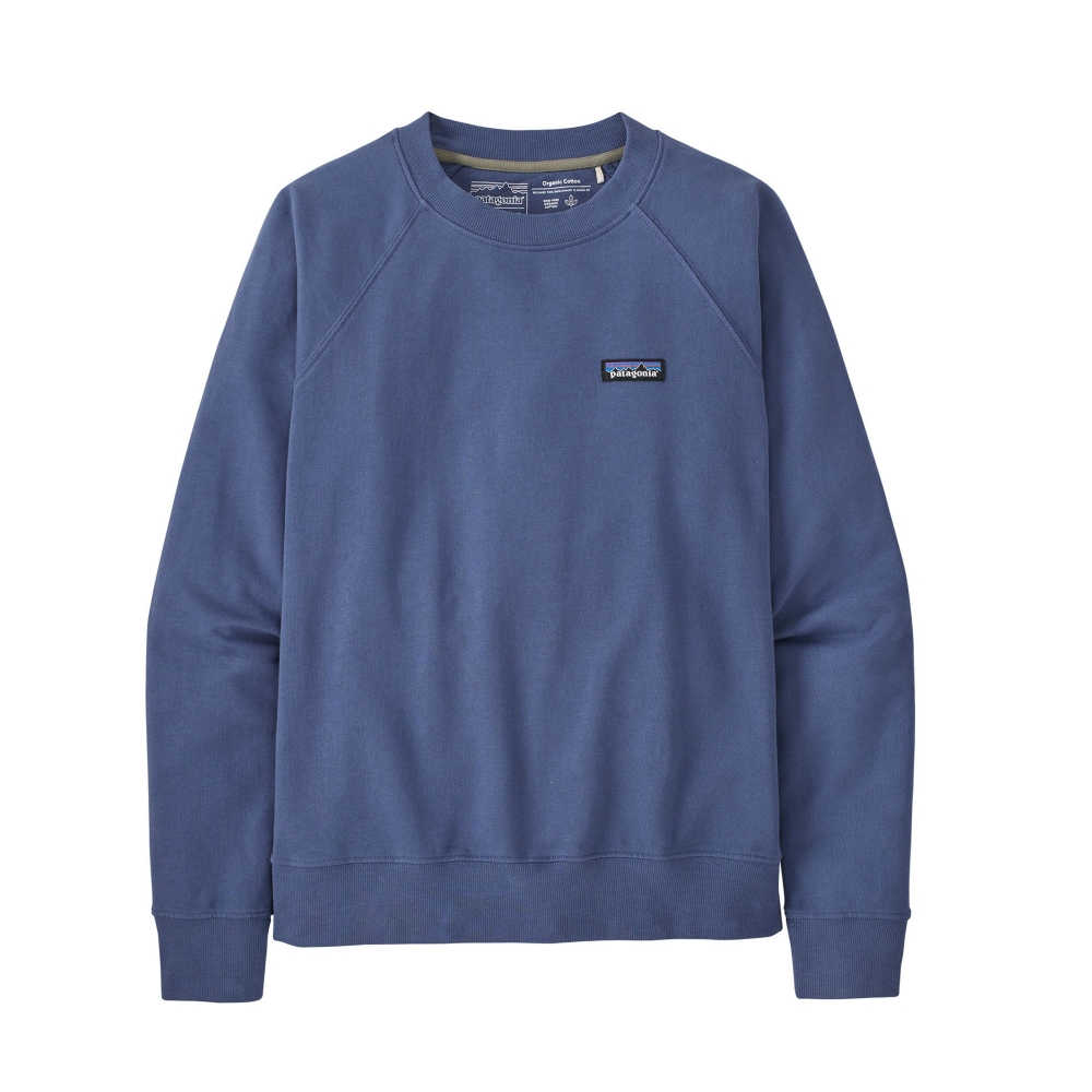 Women's Patagonia P-6 Label Organic Crew Neck Sweatshirt (Current Blue)