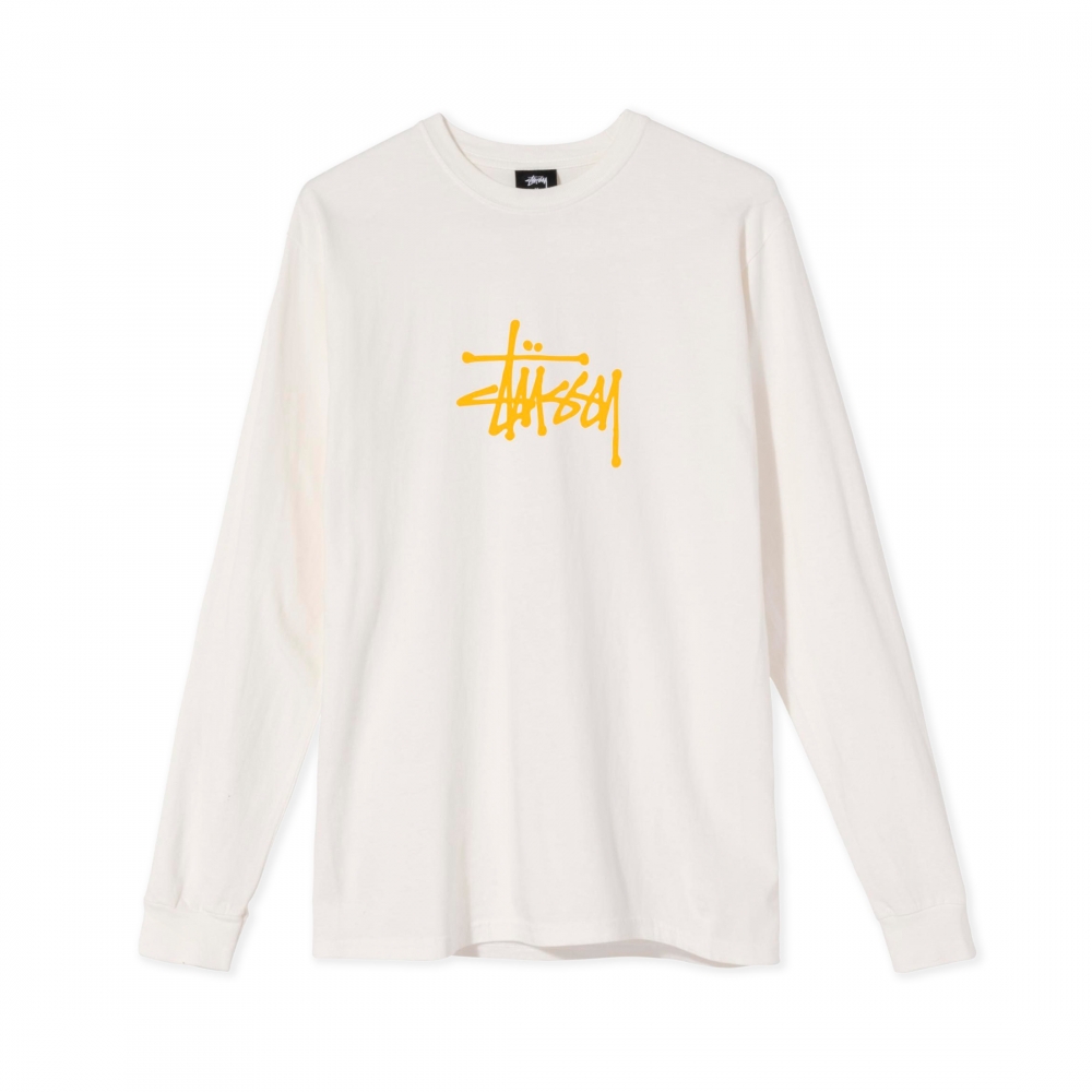Women's Stussy Basic Pigment Dyed Long Sleeve T-Shirt (Natural)