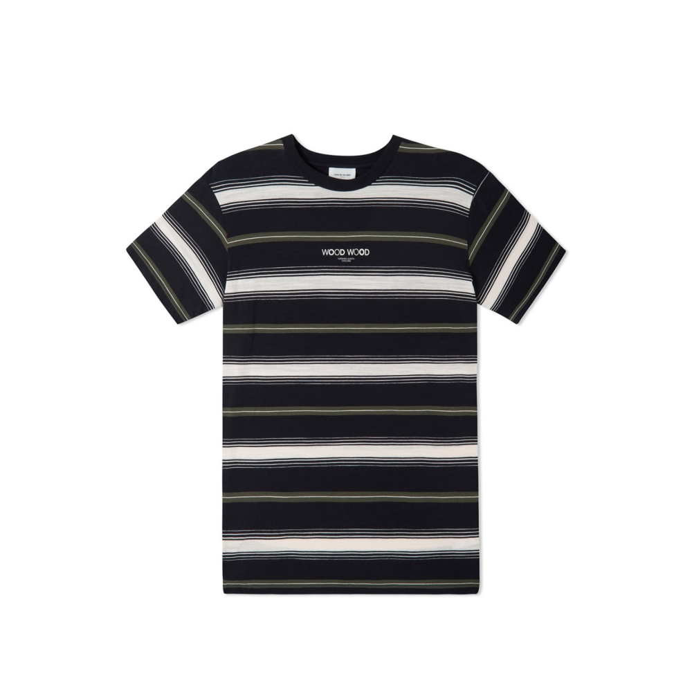 Wood Wood Perry T-Shirt (Navy Stripe)