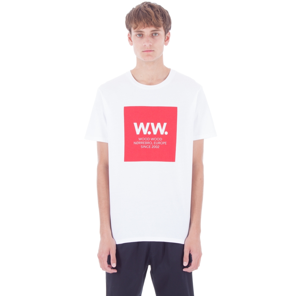 Wood Wood WW Square T-Shirt (White)