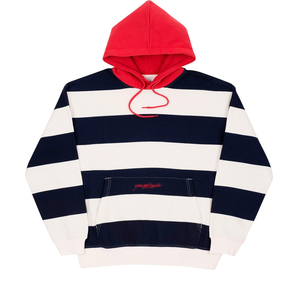 Yardsale Airway Pullover Hooded Sweatshirt (Navy/White/Red)