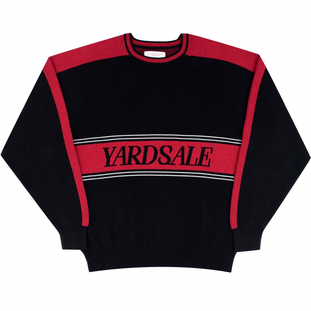 Yardsale Diamond Knit Crew Neck (Black/Red)