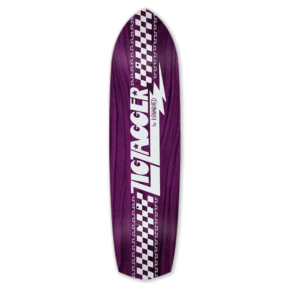 Zip Zagger by Krooked Cruiser Skateboard Deck 8.625" (Purple)