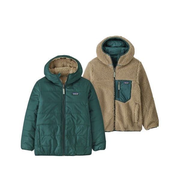 Kids’ Patagonia Reversible Ready Freddy Hoody (Cascade Green)