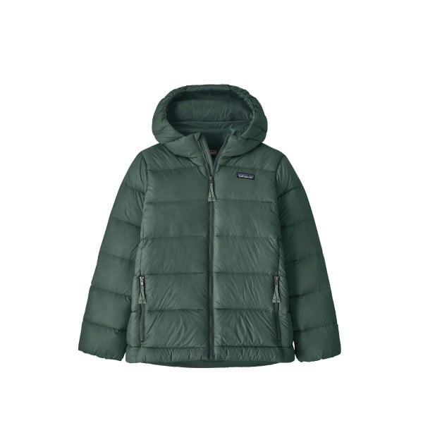 Kids' Patagonia Hi-Loft Down Sweater Hoody (Cascade Green)