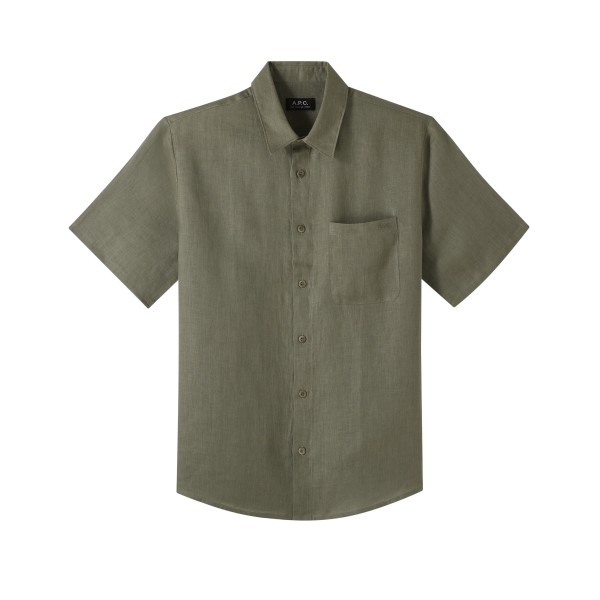 A.P.C. Bellini Logo Short Sleeve Shirt (Vert)