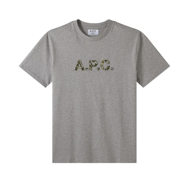 A.P.C. x Liberty Camo T-Shirt (Heathered Light Grey)
