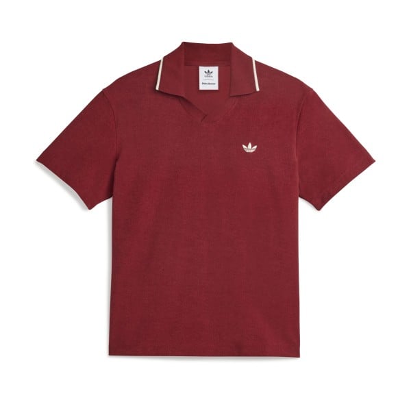 adidas Originals by Wales Bonner Terry Polo Shirt (Collegiate Burgundy)