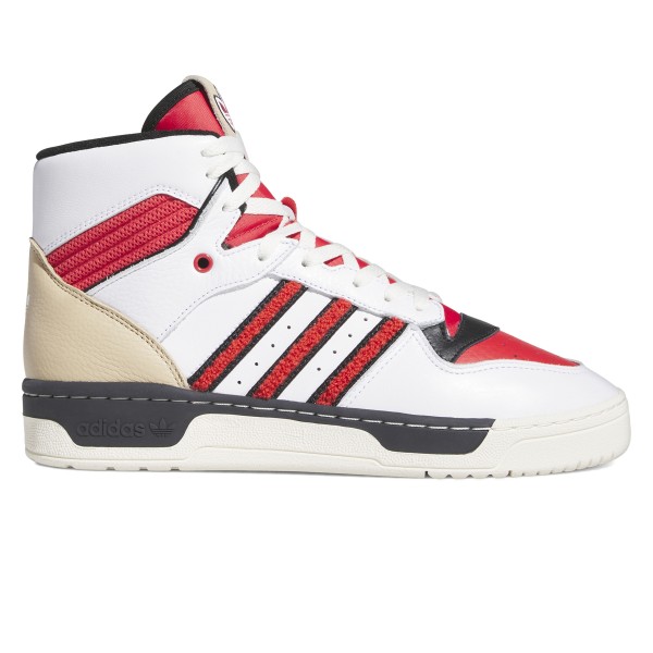 adidas Originals Rivalry High (White Temple Sneakers In Leather With Contrasting Heel Tab from)