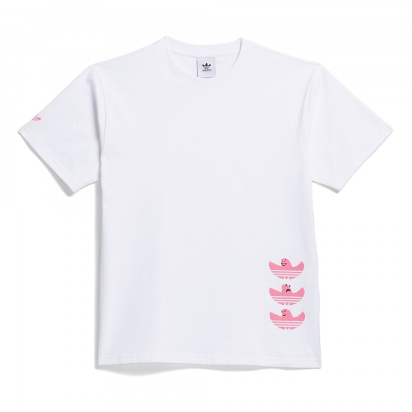 adidas Skateboarding Shmoofoil Logo T-Shirt (White/Rose Tone)
