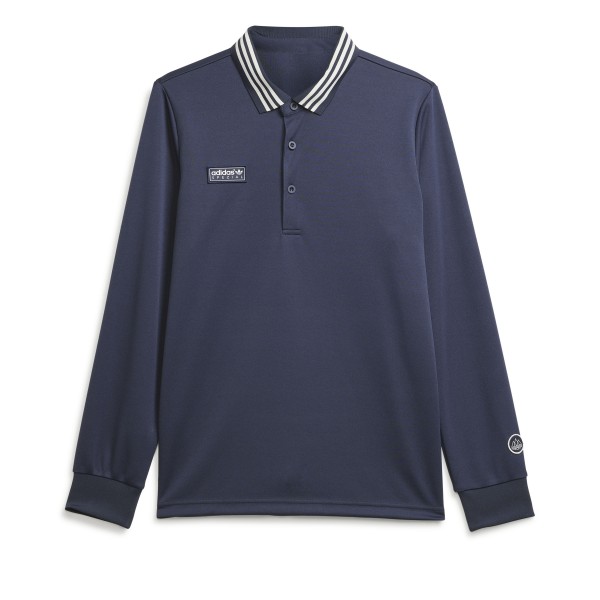 adidas SPEZIAL Long Sleeve Polo Shirt (Night Navy)