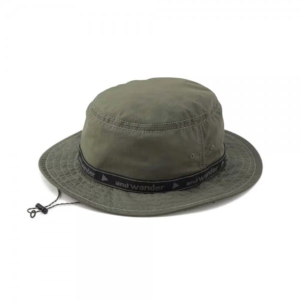 and wander JQ Tape Bucket Hat (Khaki)