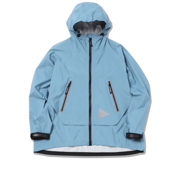 and wander Loose Fitting Rain Jacket (Light Blue)