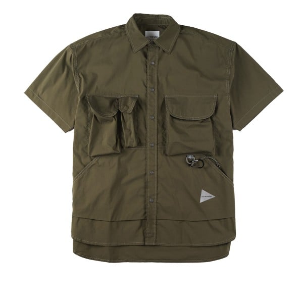and wander Multi Pocket Short Sleeve Shirt (Khaki)
