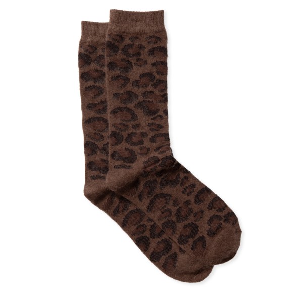 Anonymous Ism Brushed Animal Crew Sock (Brown)