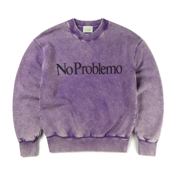 Aries Acid No Problemo Crew Neck Sweatshirt (Purple)