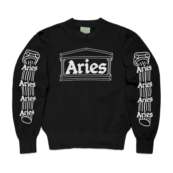 Aries Column Crew Neck Sweatshirt (Black)