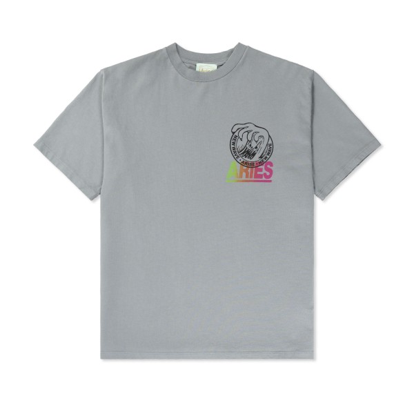Aries Aged Wave T-Shirt (Grey)