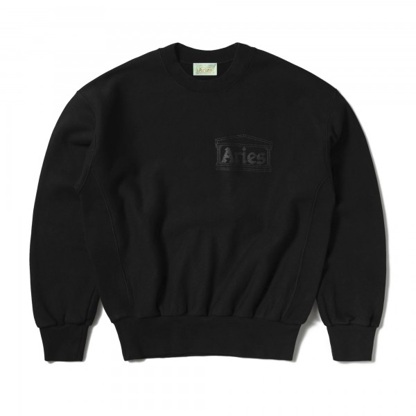 Aries Premium Temple Crew Neck Sweatshirt (Black)