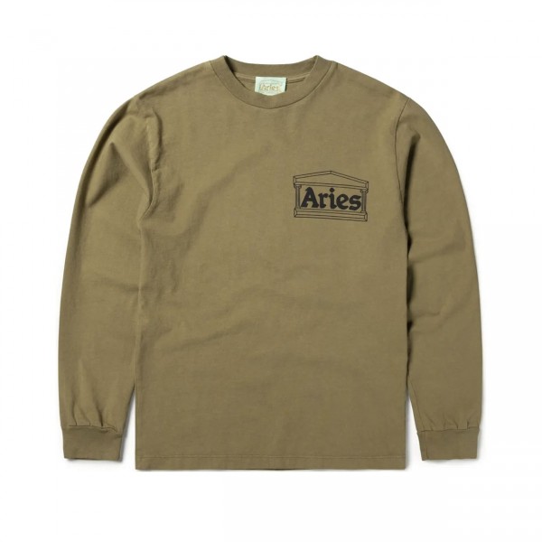 Aries Temple Long Sleeve T-Shirt (Olive)