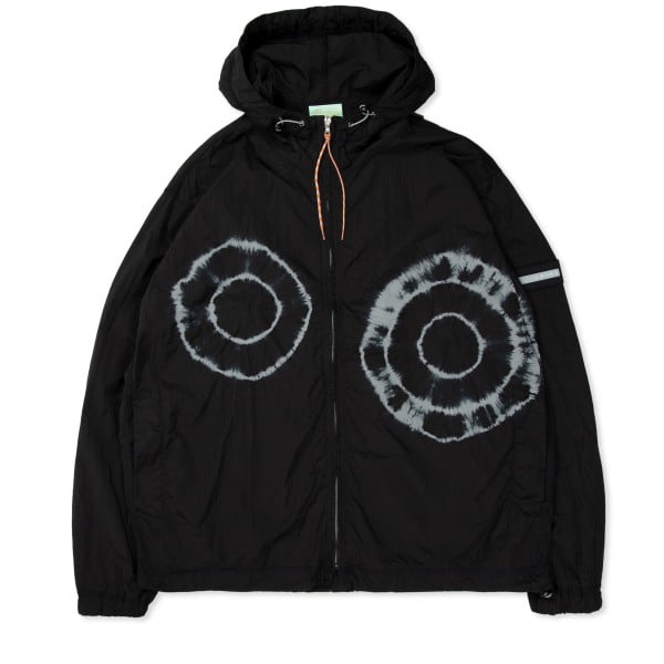 Aries Tie-Dye Windcheater Hooded Jacket (Black)