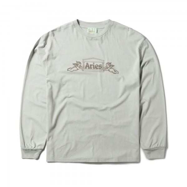 Aries Winged Temple Long Sleeve T-Shirt (Grey)